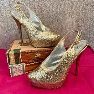 Glitter high heels